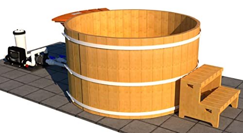 Economy Cedar Wood Soaking  Electric Heater Tub