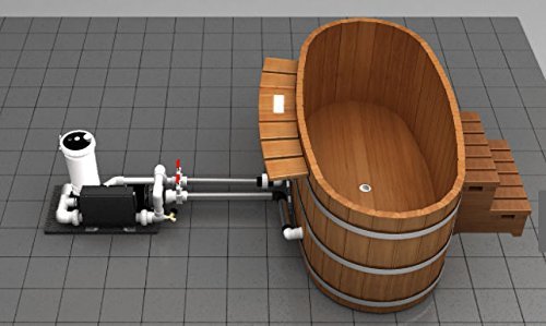 Japanese Wood Ofuro Soaking Tub for 2 – Electric Heater