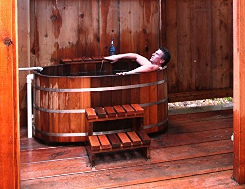Japanese Wood Ofuro Soaking Tub for 2 – Electric Heater