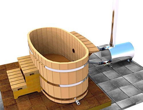 Japanese Wood Ofuro Soaking Tub for 2 – Wood Fired Heater