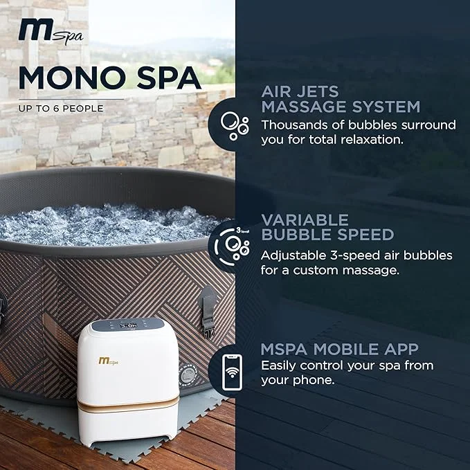 M Spa Round Inflatable Hot Tub Bubble Massage Spa