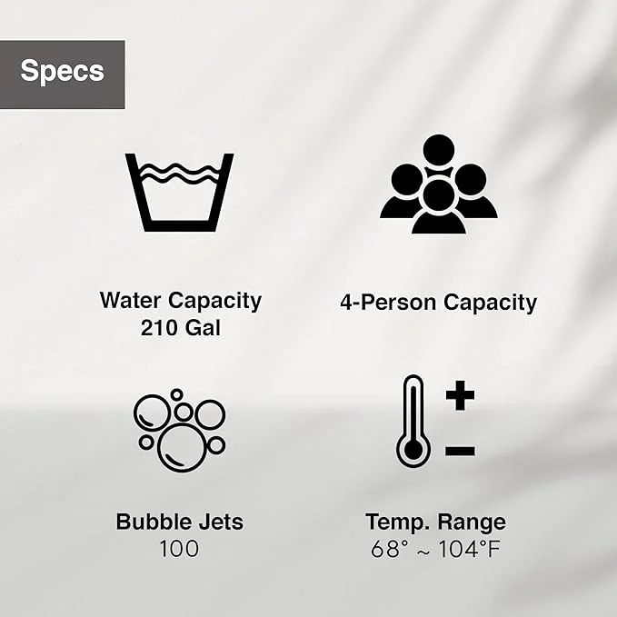 Intex Simple 4-Person Spa, Inflatable Hot Tub with 100 Bubble Jets