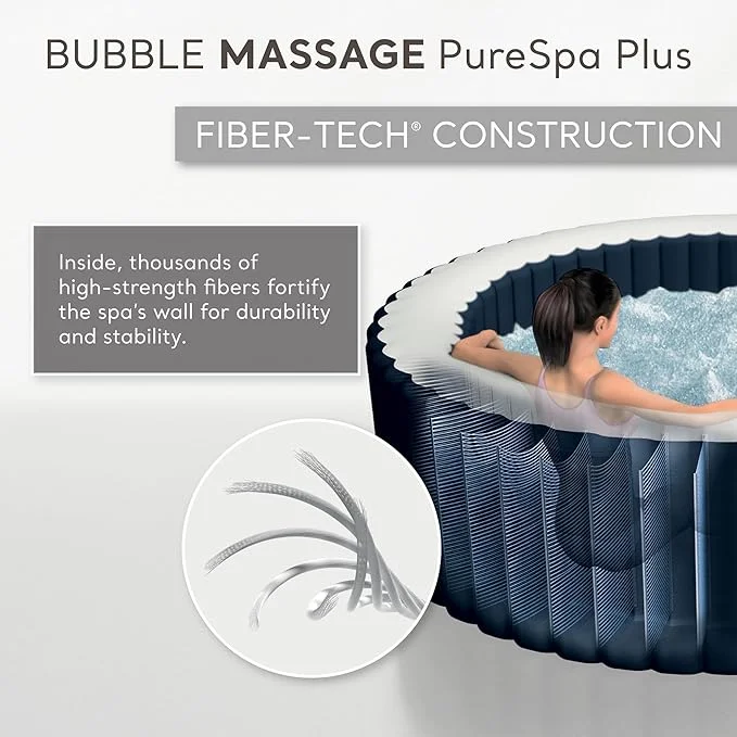 INTEX PureSpa Plus Bubble Massage Spa Set – 4 Person Hot Tub
