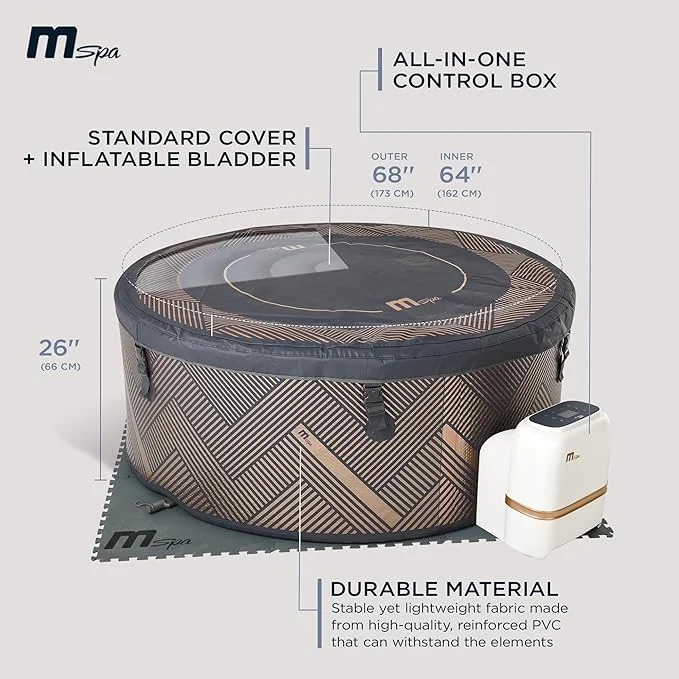 M Spa Round Inflatable Hot Tub Bubble Massage Spa
