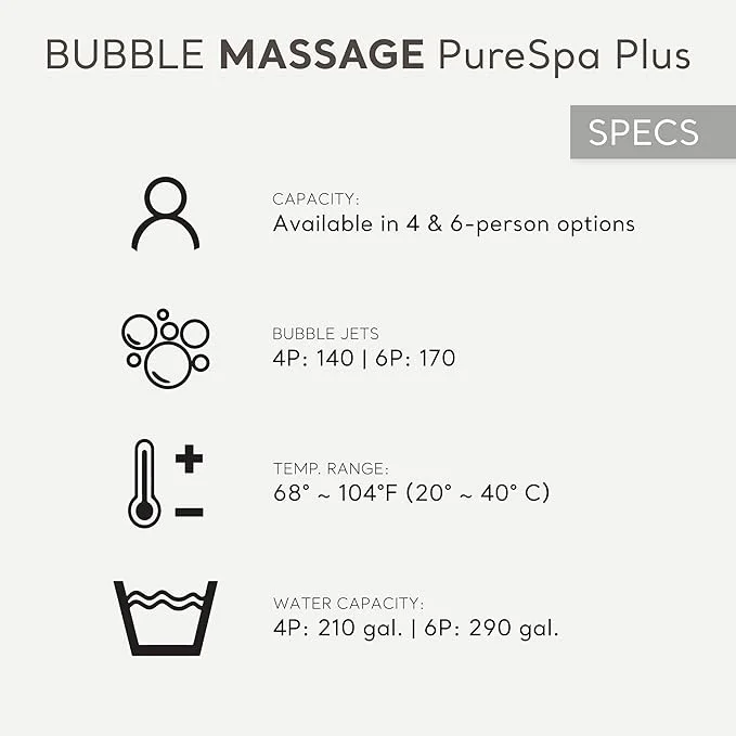 INTEX PureSpa Plus Bubble Massage Spa Set – 4 Person Hot Tub