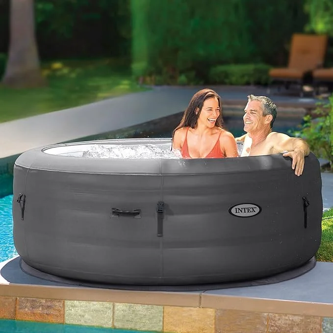 Intex Simple 4-Person Spa, Inflatable Hot Tub with 100 Bubble Jets