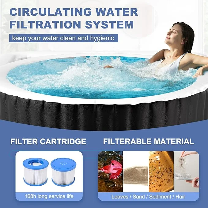 Inflatable Square Hot Tub 2 to 4 Person