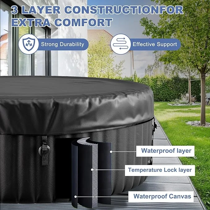 Inflatable Square Hot Tub 2 to 4 Person