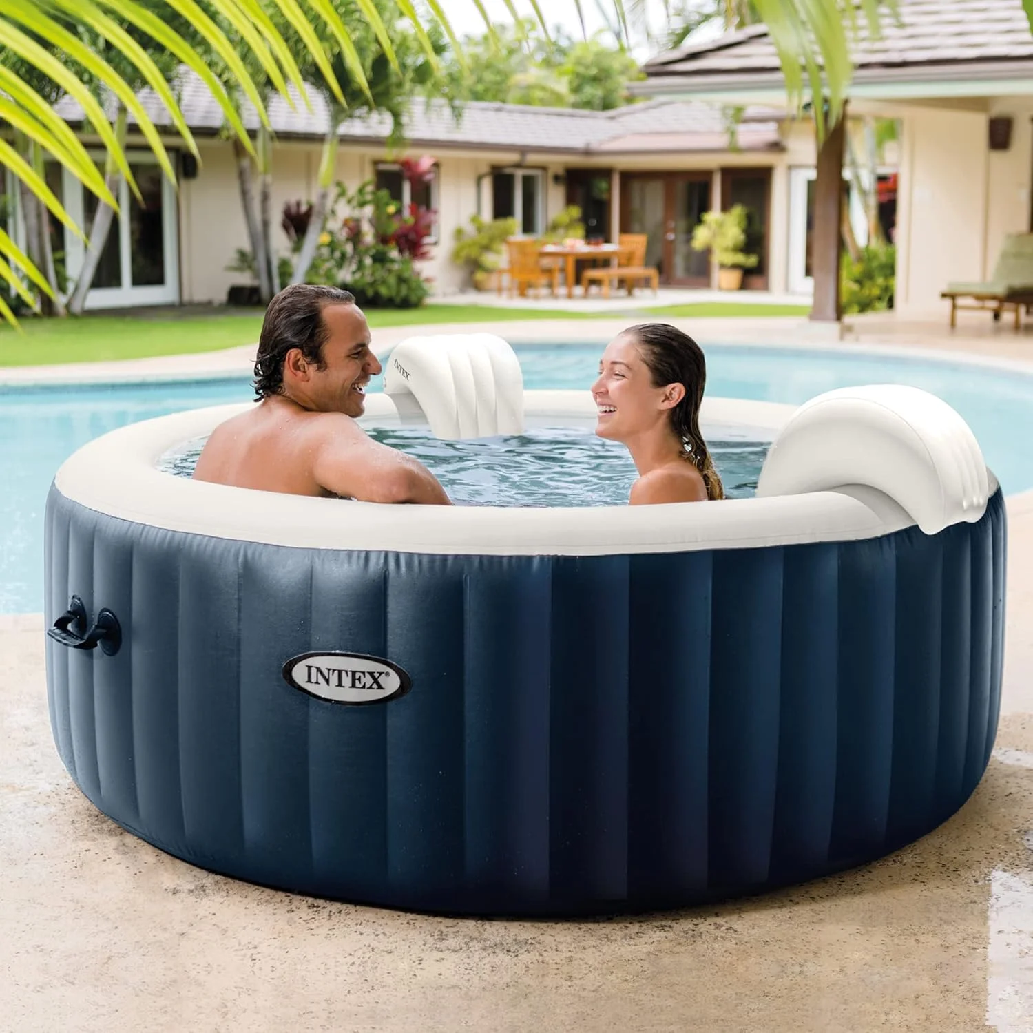INTEX PureSpa Plus Bubble Massage Spa Set – 4 Person Hot Tub