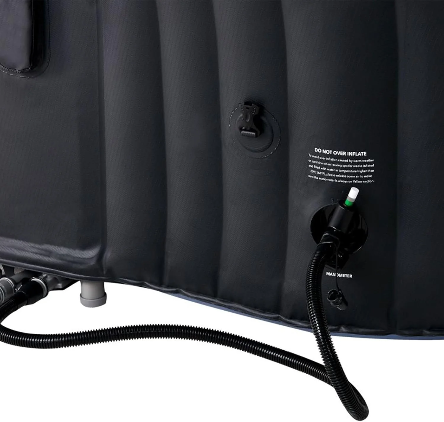 MSpa Square Inflatable Bubble Massage Spa, 4-6 Person Tekapo