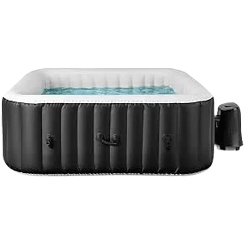 Goplus Inflatable Hot Tub, 4-6 Person Spa w/130 Air Jets & Heater