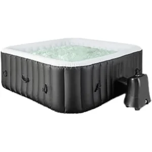 GYMAX Inflatable Hot Tub 4-6 People With 130 Soothing Bubble Air Jets Product Image