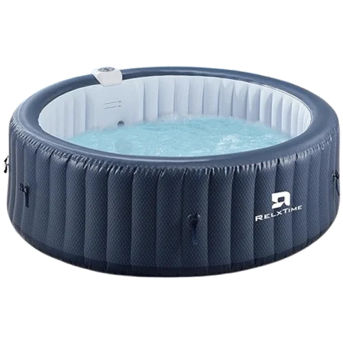 RELXTIME 4-6 Person Inflatable Hot Tub with 130 Bubble Jets